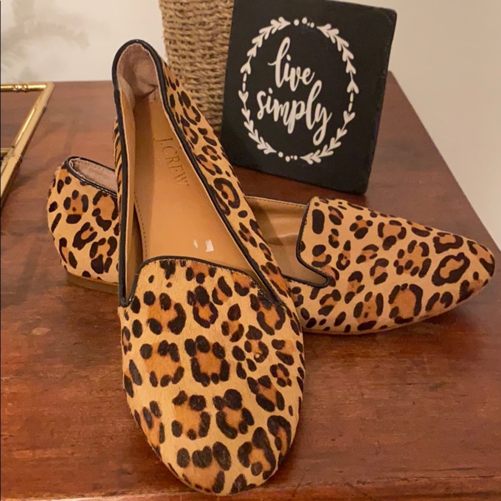 J crew leopard flats size 8.5